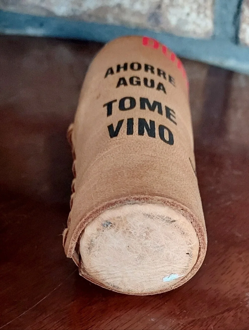 Souvenir Leather Wrapped Double Shot Glass Mexico Travel Vino Man